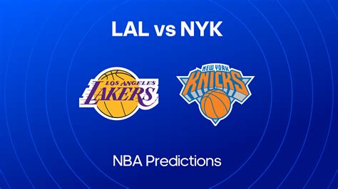 lakers vs knicks prediction|Lakers vs. Knicks: Predictions for Saturday night NBA matchup .
